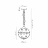 Ellison Extra Small Round Pendant, 1 x E27, French Gold