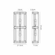Ellison Rectangular Wall Light, 2 x E14, Antique Brass