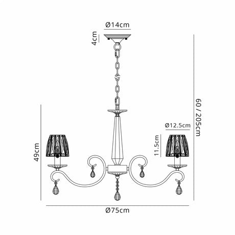 Spellman Crystal Pendant 8 Light With Crystal Shade (A)