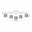 Swindlehirs Square 13 x G9 Flush Light Chrome/Clear Crystal Shade