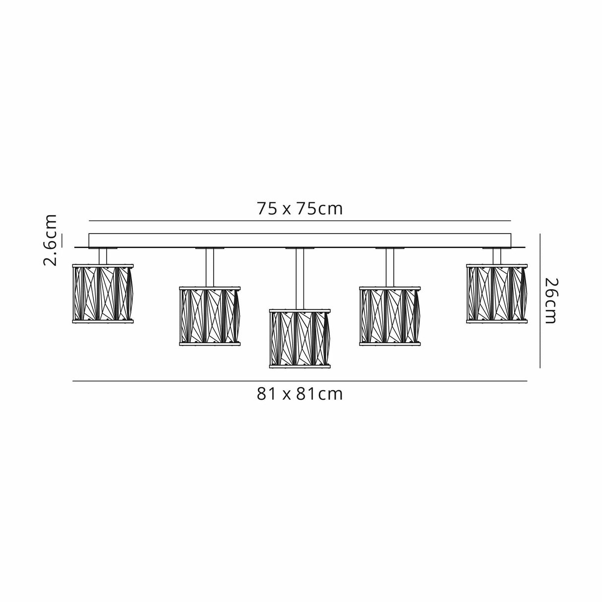 Swindlehirs Square 13 x G9 Flush Light Chrome/Clear Crystal Shade