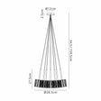 Swindlehirs Satin Black 7 x G9 1.5m Cluster Pendant