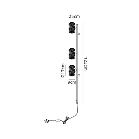 Byrne Polished Chrome 3 x G9 Switched Wall Lamp With Plug Polished Chrome & Crystal Shade