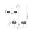 Byrne 3 x G9 Telescopic Light With Satin Black/Crystal Shade