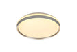 Lee 40cm Ceiling, 24W LED, 3 Step-Dimmable, 3000K, IP44, Silver/White Acrylic