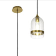 Lemon Pendant 15cm Dome, 1 x E27 (Max 20W), Aged Brass & Clear
