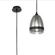 Lemon Pendant 15cm Cone, 1 x E27 (Max 20W), Matt Black & Smoke Plated