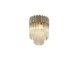 Longhorn 30cm Flush Ceiling Round 3 x E14, Polished Nickel/Clear Sculpted Glass