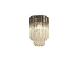Longhorn 30cm Flush Ceiling Round 3 x E14, Polished Nickel/Cognac Sculpted Glass