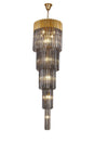 Longhorn 50cm 5 Tier Pendant 18 Light Brass/Smoked