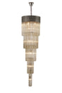 Longhorn 50cm 5 Tier Pendant 18 Light Polished Nickel/Cognac