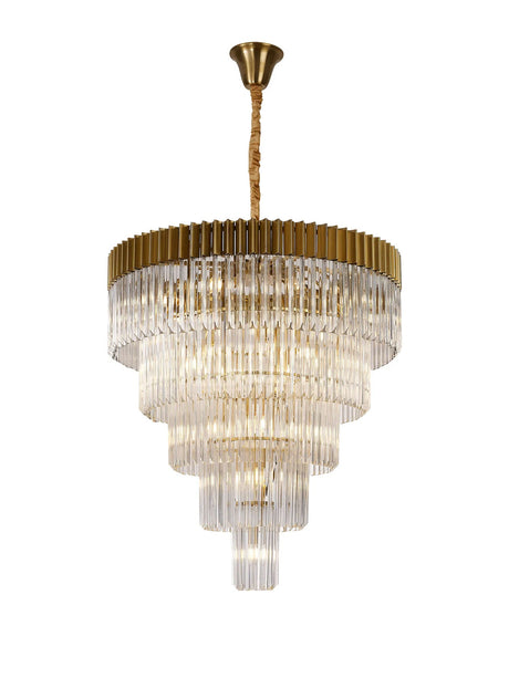 Longhorn 96cm 5-Tier Pendant 23 Light Brass/Clear