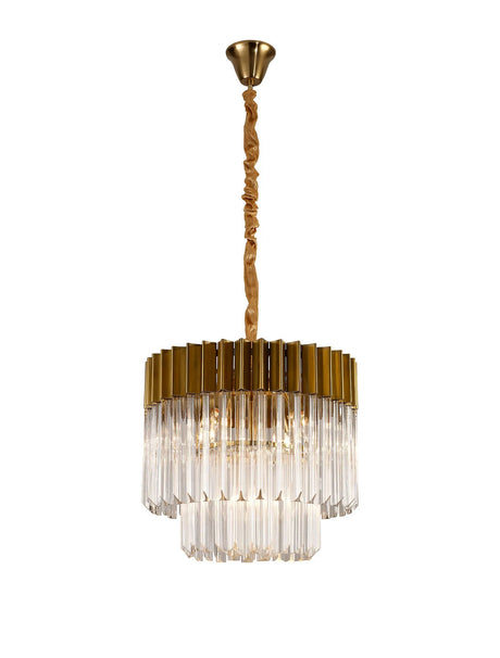 Longhorn 45cm Pendant Round 5 Light Brass/Clear