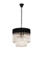 Longhorn 45cm Pendant Round 5 Light Matt Black/Clear