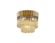 Longhorn 45cm Flush Ceiling Round 5 Light Brass/Cognac