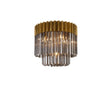 Longhorn 45cm Flush Ceiling Round 5 Light Brass/Smoked