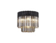 Longhorn 45cm Flush Ceiling Round 5 Light Matt Black/Smoked