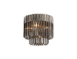 Longhorn 45cm Flush Ceiling Round 5 Light Polished Nickel/Smoked