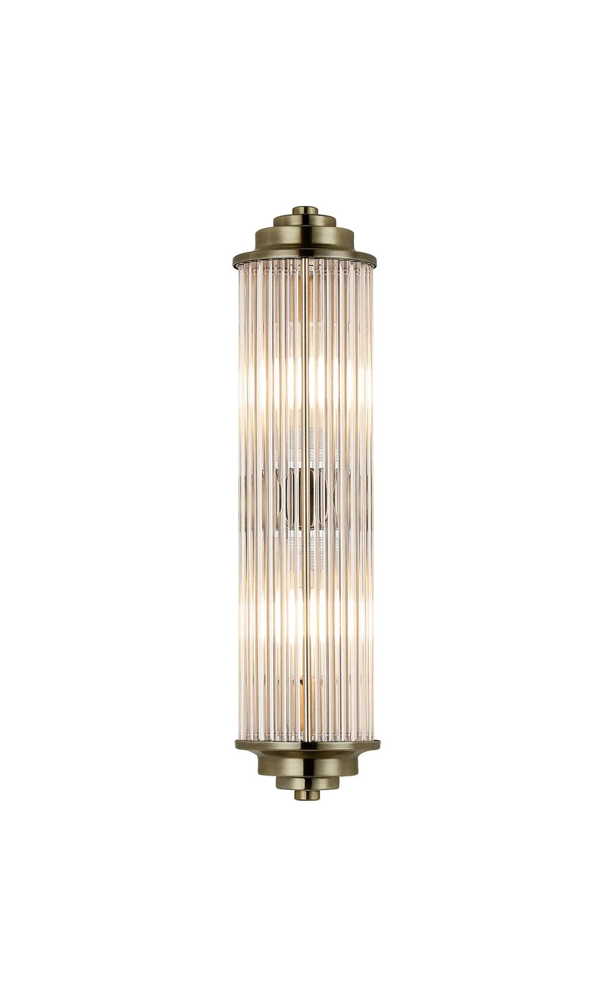 Loovens 2 Light Wall G9 IP44 Antique Brass