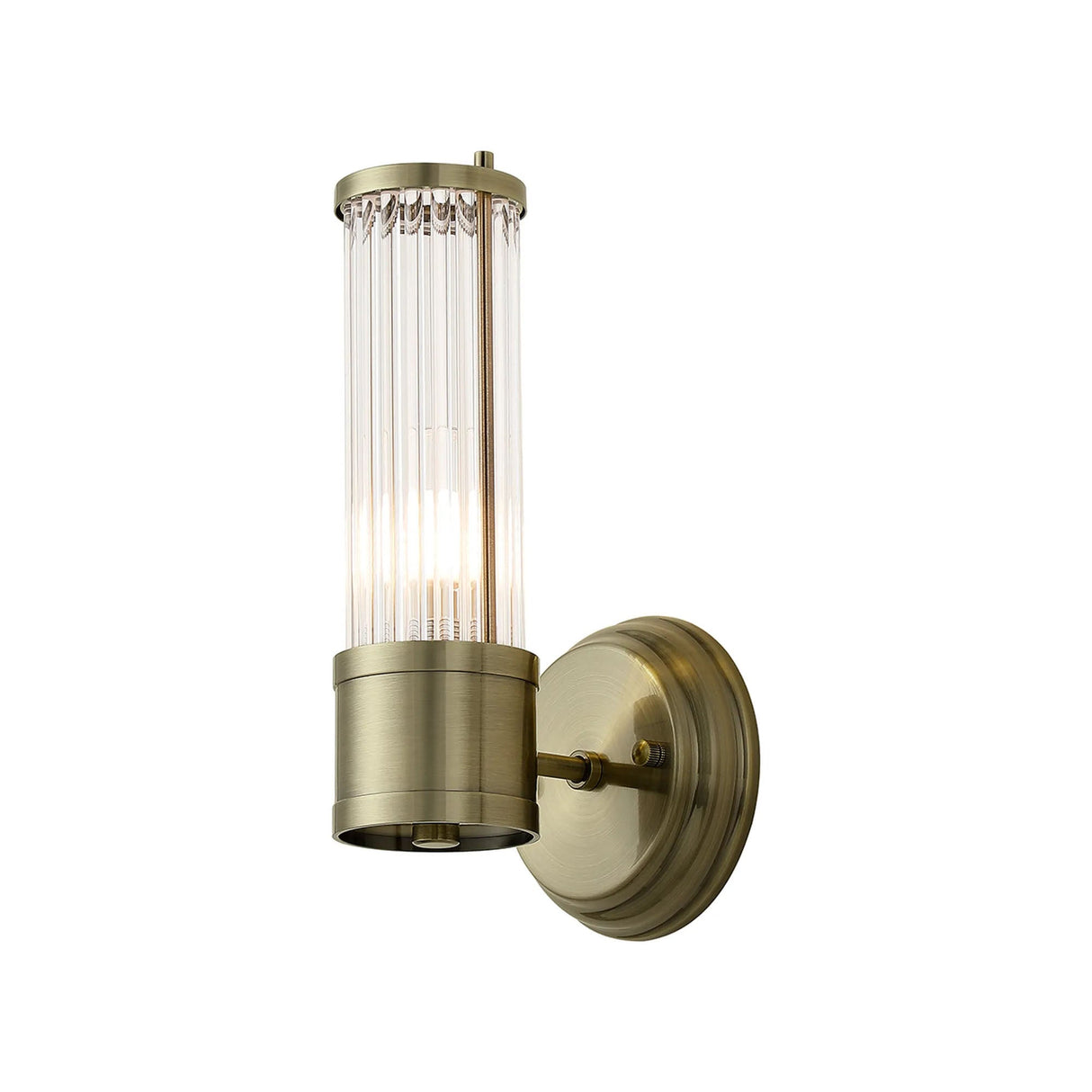 Loovens 1 Light Wall E14 IP44 Antique Brass