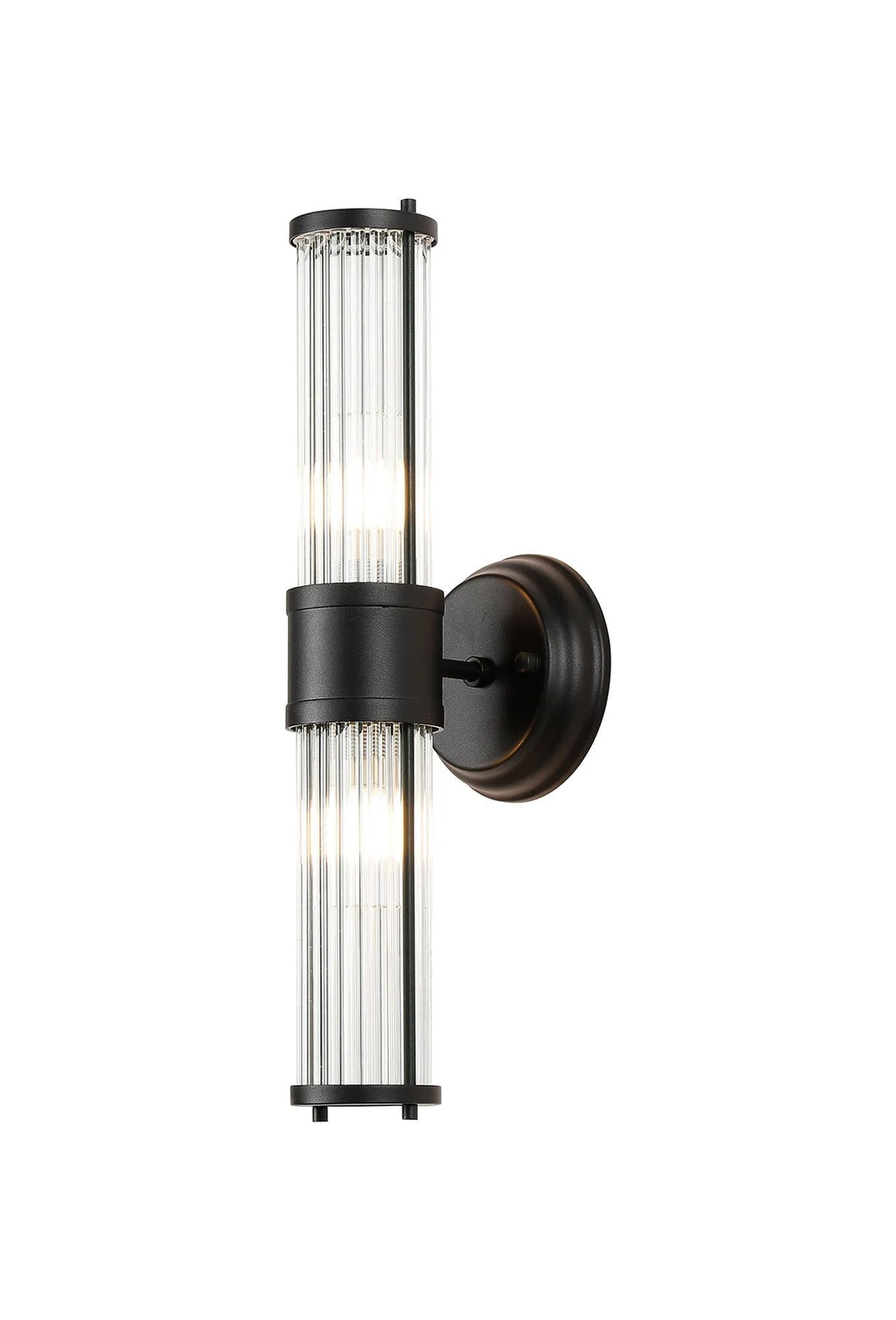 Loovens 2 Light Wall Up & Down E14 IP44 Satin Black