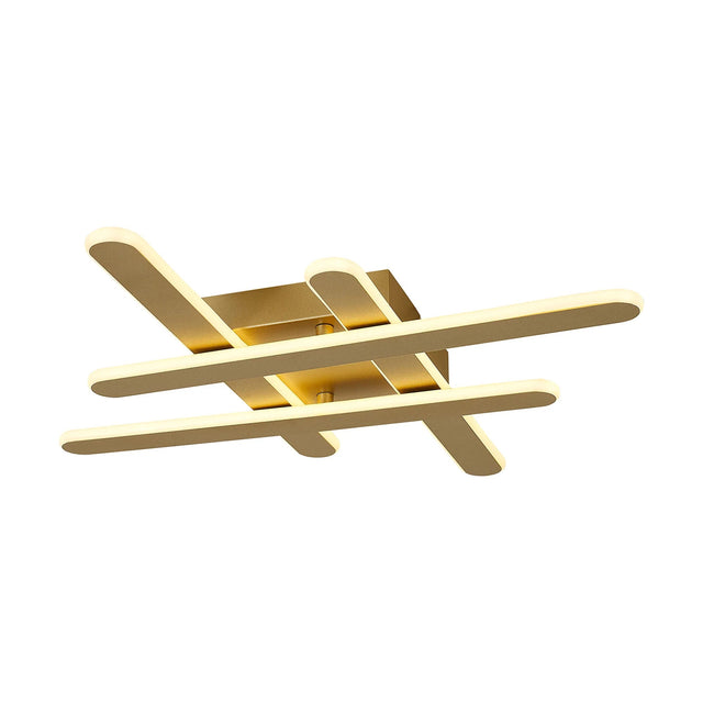 Lowrey Lattice Ceiling, 40W LED, 3000K, Sand Gold