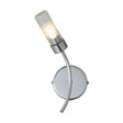 Lowry Left Wall Lamp, 1 x G9, IP44, Polished Chrome/Clear Glass