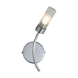 Lowry Right Wall Lamp, 1 x G9, IP44, Polished Chrome/Clear Glass