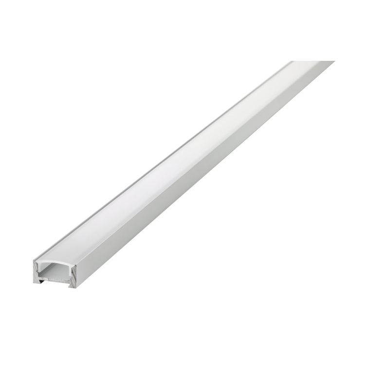 LUXLITE SFPOC-2M SURFACE FLAT ALUMINIUM PROFILE C/W END CAPS & CLIPS 2MTR