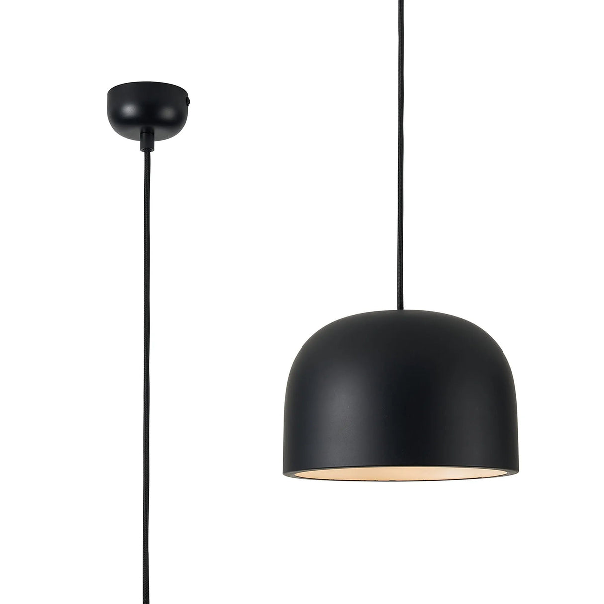 Madeley 22cm Pendant, 1 x E27, Sand Black