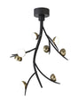 Makin 8 Light Ceiling Pendant, 8 x 3W LED, 3000K, Black/Antique Brass