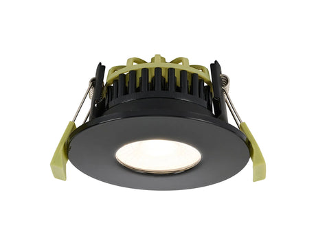 Marangony 4/6/8W, Triac Dimmable 4CCT LED Fire Rated Downlight, Gloss Black Fascia, Cut Out: 70mm, 400/600/800lm, 60° Deg, IP65 DRIVER INC. 5yrs Wrnty