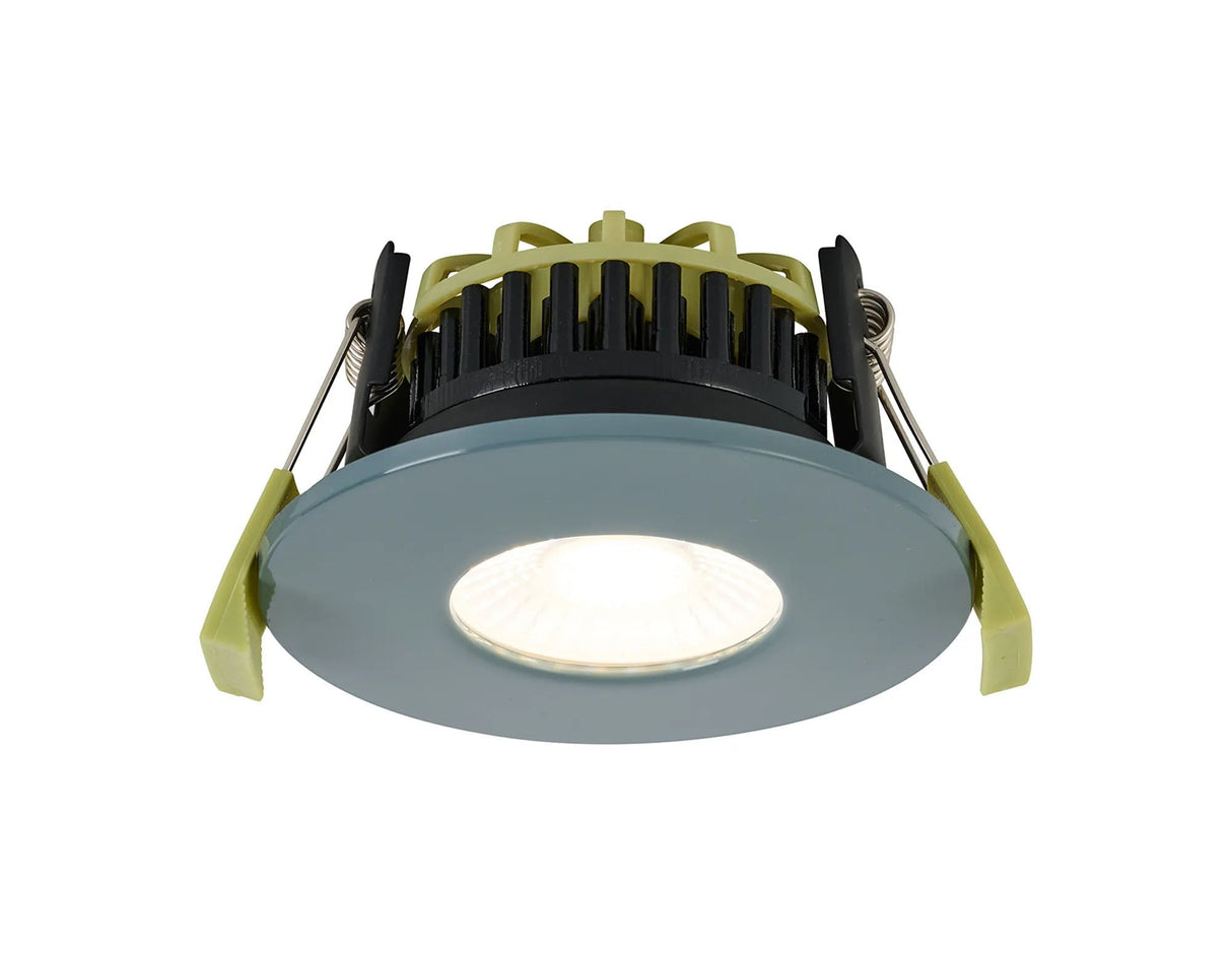Marangony 4/6/8W, Triac Dimmable 4CCT LED Fire Rated Downlight, Cool Grey Fascia, Cut Out: 70mm, 400/600/800lm, 60° Deg, IP65 DRIVER INC. 5yrs Wrnty