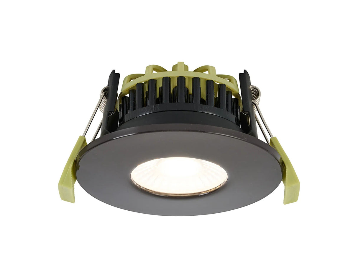 Marangony 4/6/8W, Triac Dimmable 4CCT LED Fire Rated Downlight, Dark Brown Fascia, Cut Out: 70mm, 400/600/800lm, 60° Deg, IP65 DRIVER INC. 5yrs Wrnty