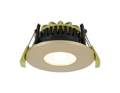 Marangony 4/6/8W, Triac Dimmable 4CCT LED Fire Rated Downlight, Champagne Gold Fascia, Cut Out: 70mm, 400/600/800lm, 60° Deg, IP65 DRIVER INC 5yrs Wrnty