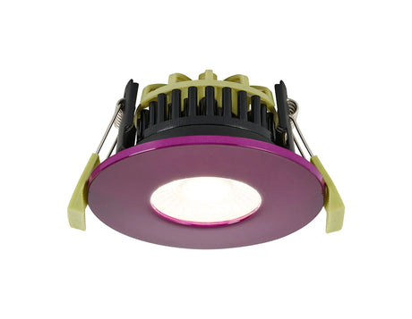 Marangony 4/6/8W, Triac Dimmable 4CCT LED Fire Rated Downlight, Plum Fascia, Cut Out: 70mm, 400/600/800lm, 60° Deg, IP65 DRIVER INC. 5yrs Wrnty