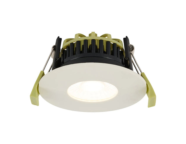 Marangony 4/6/8W, Triac Dimmable 4CCT LED Fire Rated Downlight, With Matt White, Cut Out: 70mm, 400/600/800lm, 60° Deg, IP65 DRIVER INC., 5yrs Wrnty