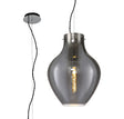 Martin Pendant 38cm Round, 1 x E27, Chrome & Smoke