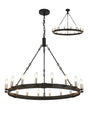 Matete 97cm Semi Flush/Pendant, 18 Light E14, Satin Black/Polished Nickel (ITEM REQUIRES CONSTRUCTION)