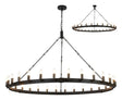 Matete 1.6m Semi Flush/Pendant, 30 Light E14, Satin Black/Pewter (ITEM REQUIRES CONSTRUCTION)