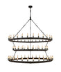 Matete 3 Tier 1.6m+1.3m+1.6m Pendant, 30+24+30 Light E14, Satin Black/Gun Metal
