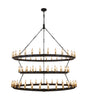 Matete 3 Tier 1.6m+1.3m+1.6m Pendant, 30+24+30 Light E14, Satin Black/Satin Gold