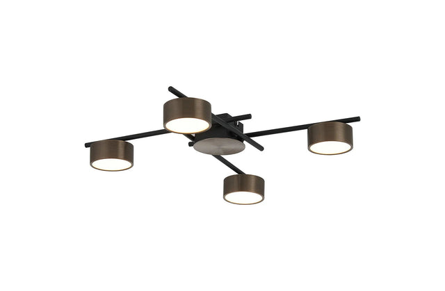 Mcdermott Ceiling 4 Light, 24W LED, 3000K, Light Coffee/Sand Black
