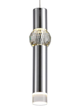 Mclvor 1 Light Pendant, 1 x 5W LED, 3000K, 118lm, Polished Chrome, 3yrs Warranty