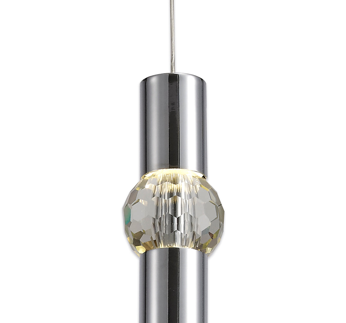 Mclvor 1 Light Pendant, 1 x 5W LED, 3000K, 118lm, Polished Chrome, 3yrs Warranty