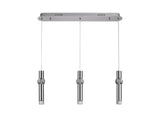 Mclvor 3 Light Linear Pendant, 3 x 5W LED, 3000K, 304lm, Polished Chrome, 3yrs Warranty