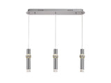 Mclvor 3 Light Linear Pendant, 3 x 5W LED, 3000K, 304lm, Polished Chrome, 3yrs Warranty