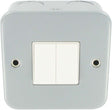 Deligo Metal Clad Switch 10A 2 Gang - MCR22