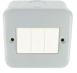 Deligo Metal Clad Switch 10A 3 Gang - MCR23