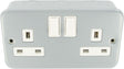 Deligo Metal Clad Socket SP 13A 2-Gang - MCSS2